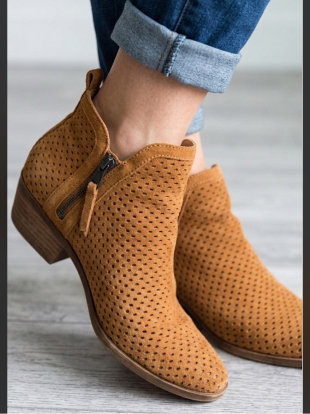 Lucky Brand Perforated Booties